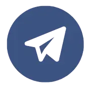 Ein blaues Telegram Icon mit Papierflieger als Symbol für Community und Austausch.